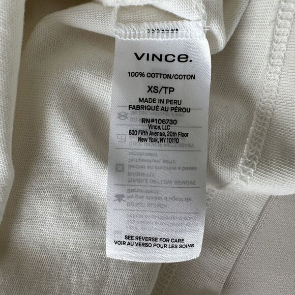 VINCE OFF-WHITE SIDE-TIE MINIDRESS XS X-Small - Picture 9 of 10